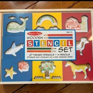 New- Melissa & Doug wooden stencil set